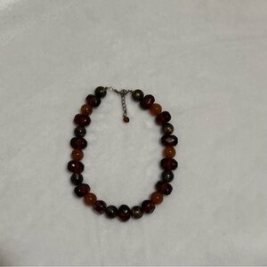 Elegant Brown Beaded Necklace